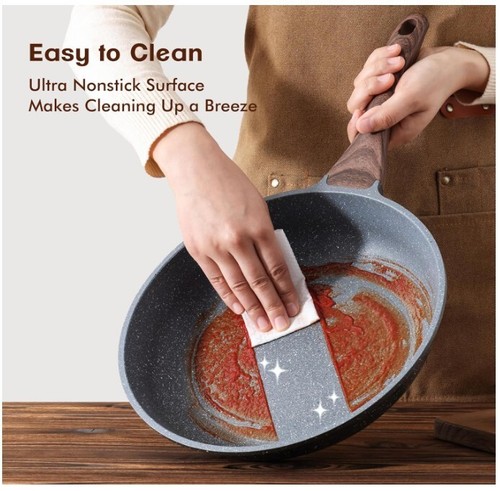 SENSARTE Nonstick Swiss Granite Coating Omelette Pan, PFOA Free 8 Inch - Picture 8 of 13