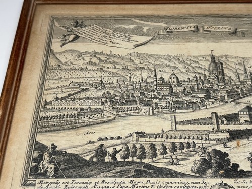 18th Century Perspective View Engraving of Florence by Johann Christian Leopold - Picture 5 of 11
