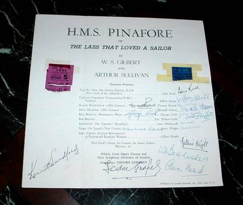 H.M.S. PINAFORE D'OYLY CARTE OPERA I. GODFREY LP BOX - Autographs Letters Extras - Picture 2 of 10