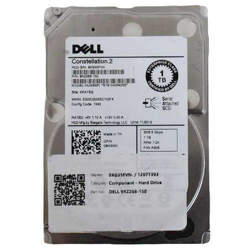 Genuine Dell 9RZ268-150 1TB 7200 RPM 6G SAS SFF 2.5" Hard Drive HDD - Picture 6 of 10