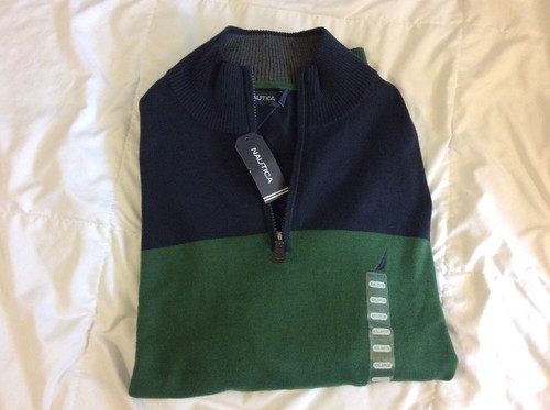 NEW Mens Shirt Top Blue & Green Henley 1/4 Zipper Long Sleeve Rugby XXL/2X/2XL - Picture 4 of 12