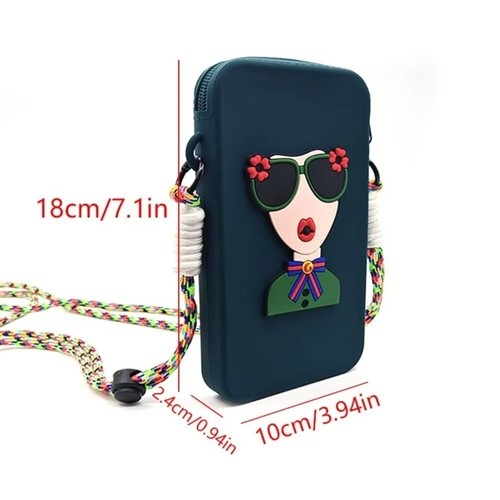 Waterproof Mobile Phone Bag Large Capacity Coin Purse Portable Makeup Pouch - Afbeelding 2 van 12