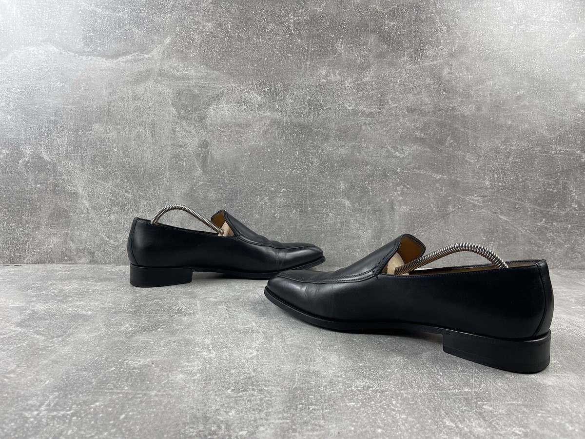 Gucci Archive Black Leather Moccasins Slip-on Shoes Size 43E