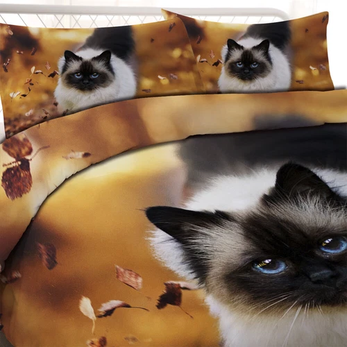Cat Animals Quilt Duvet Cover Pillowcases Bedding Set Single Double King Size UK - Picture 52 of 64