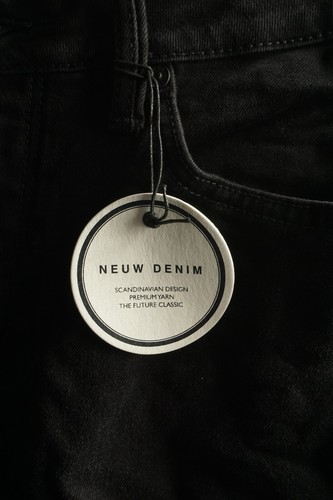 Jeans uomo skinny denim Iggy skinny nuovi taglia 29 x 32 "Viscious" nero ginocchio strappato - Foto 6 di 12