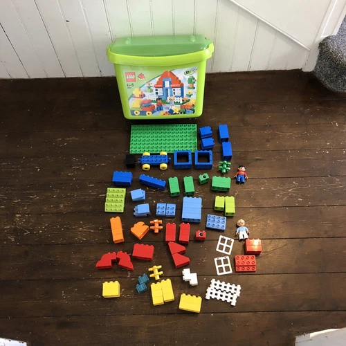Lego Duplo Karton Set, 5507. 1-5 Jahre - Duplo fehlt, 2 x Ziegel 2 x 3 nur in rot