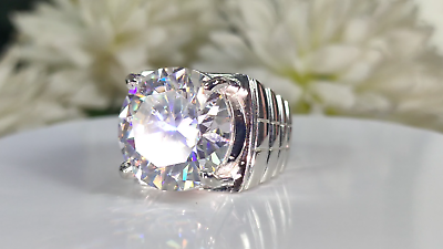 Rare 16.10 Ct Certified White Diamond Men's Ring! Amazing Rare 16.10 Ct Certified White Diamond Men's Ring! Amazing