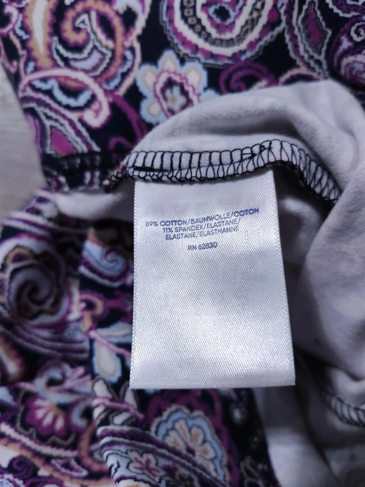 Leggings Lands End para mujer X-Pequeños 2-4 púrpura cachemir estrellas de mar pantalones tiro medio Foto 3 de 4