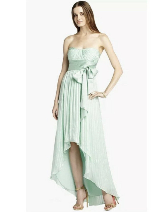 BCBGMAXAZRIA Women's Alicia Silk Opaline Green Charmeuse