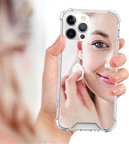 LUVI Compatible with iPhone 15 Pro Max Mirror Case Cute for Women Girls Silicone - Picture 2 of 5