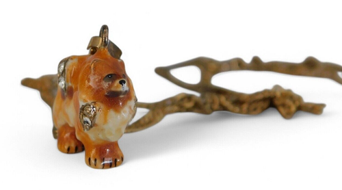 Kingspoint Designs POMERANIAN DOG Bejeweled Hinged Jewelry Box with 20" Necklace - Picture 14 of 24