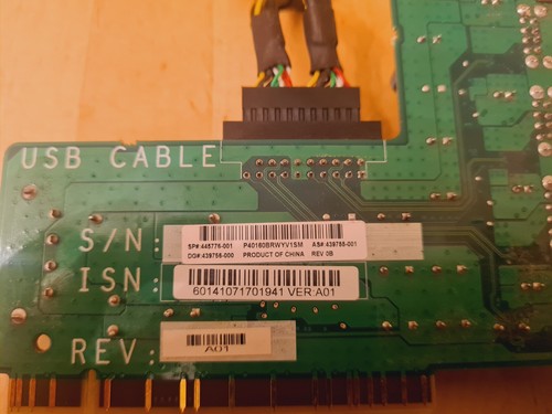 HP 4-Port (3x 12V, 1x 24V) Powered USB Card with Cable 445776-001 Tested Working - Picture 3 of 4