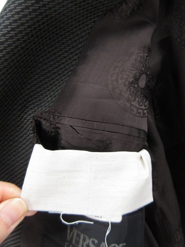 VINTAGE Versace Sport Coat Men 42 Gray Classic V2 Blazer Wool Silk Jacket Lined - Picture 13 of 14