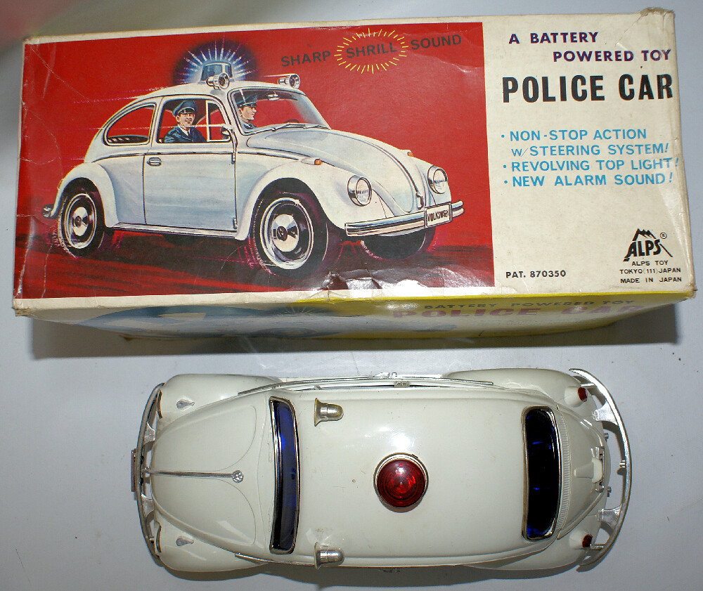 Vintage BO #5731 VW VOLKSWAGEN Police Car in box, by Alps