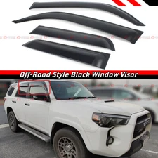 FOR 2010-2024 TOYOTA 4RUNNER OFF-ROAD WINDOW VISOR RAIN GUARD DEFLECTOR W/ CLIPS