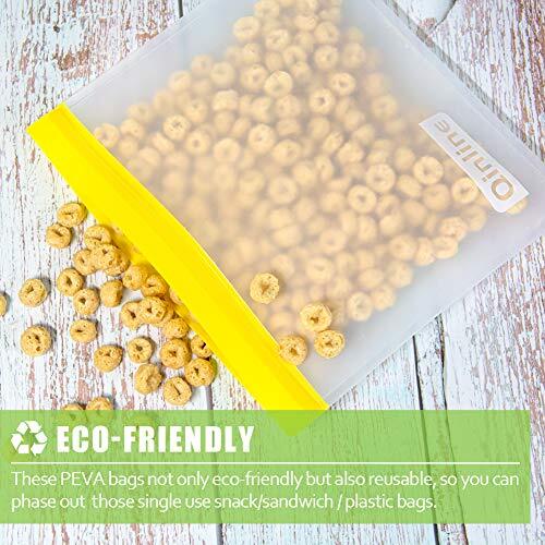 Reusable Food Storage Bags - 10 Pack Silicone Freezer Bags, BPA Free Reusable - Picture 6 of 8