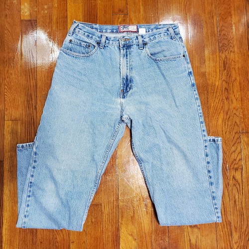 Vintage Old Navy 35x32 Blue Jeans Number 7 Fit Heavy Straight School Denim Y2K - Picture 5 of 15