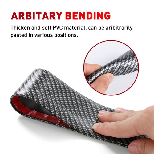 Car Door Carbon Fiber Sticker Body Anti Scratch Protector Sill Scuff Cover 2SET - Picture 4 of 27