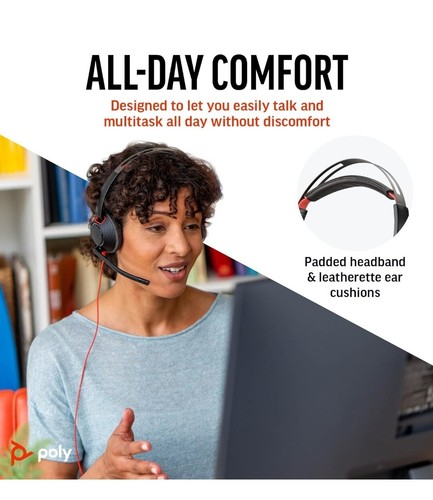 Lot Of (15) Plantronics Poly C5220 USB-C Over the Head Blackwire Binaural. 2024 - Picture 8 of 14