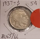 1937-S Buffalo Nickel (BU65/66)