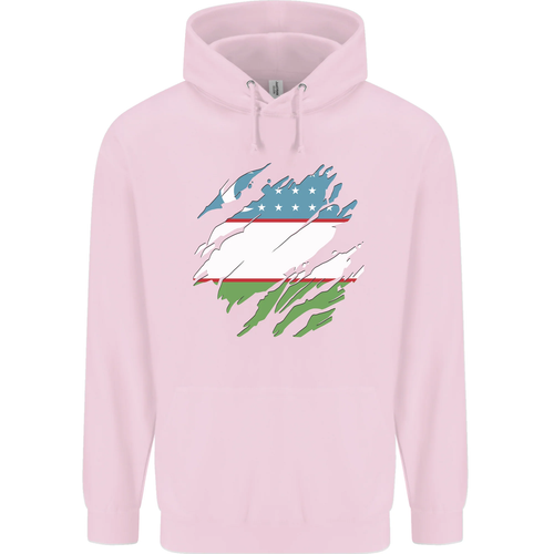 Torn Uzbekistan Flag Ukbek Day Football Childrens Kids Hoodie - Picture 64 of 84