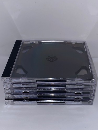 10 coques à bijoux double CD 10,4 mm standard pour 2 CD avec plateau pliant noir HQ AAA - Photo 20/24