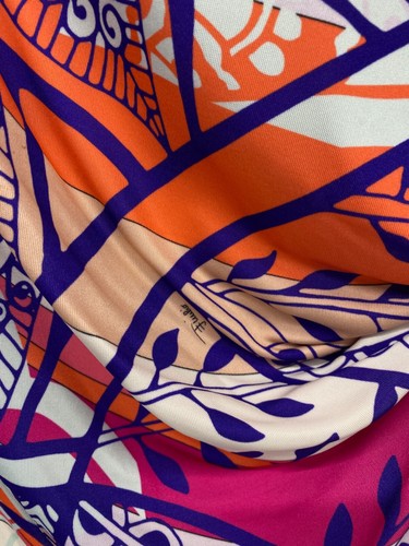 Emilio Pucci dress UK 10 pink white purple jersey stretch abstract print sheath - Picture 7 of 13