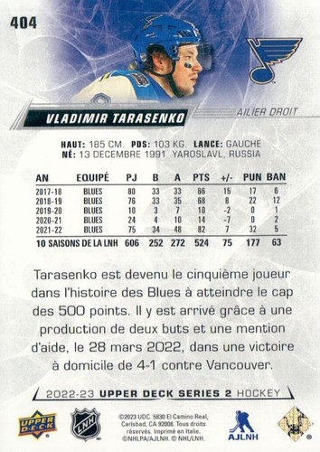 2022-23 Upper Deck Series 2 Hockey #350-#450 - You Pick - Picture 95 of 169