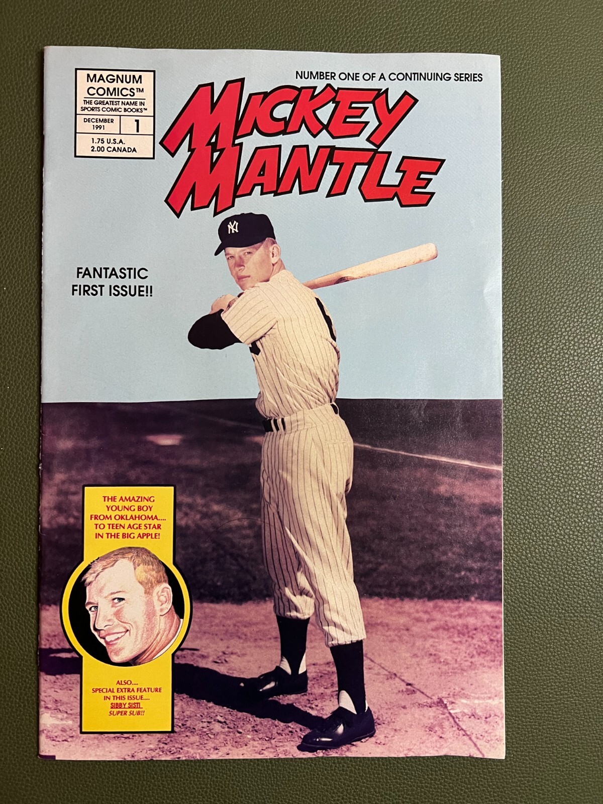 1991 December MICKEY MANTLE From Magnum Comics (# 1) Fantastic First Issue