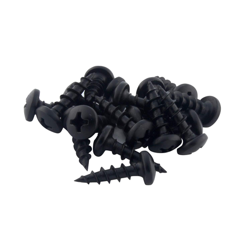 100 Pack Hardware #8 x 5/8" Deep Coarse Thread Phillips Pan Head Black Phos - Picture 10 of 12