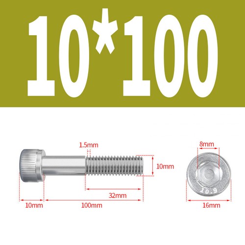 M3 M4 M5 - M12 Socket Cap Head Screws Metric Allen Hex Bolt Grade 10.9 DIN 912 - Picture 108 of 122