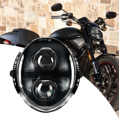E24 LED Scheinwerfer für Harley Davidson 2002-2017 V-Rod VRod mit Tagfahrlicht