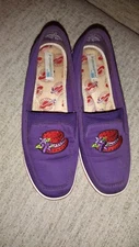 Grasshoppers By Keds Shoes Red Hat Society Purple Wedge Slip On Loafers 7.5