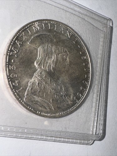 1969 AUSTRIA Silver Coin 50 Schilling 450th Anniversary Death of Maximilian I - Picture 2 of 8