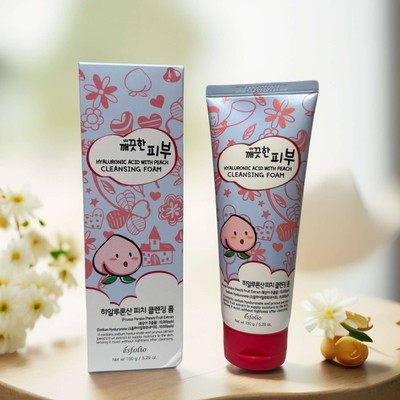 Hydrate & Brighten | Esfolio Hyaluronic Acid with Peach Cleansing Foam