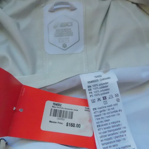 Asics Small Women's Light weight jacket. NWT. Brilliant white. - Picture 8 of 9
