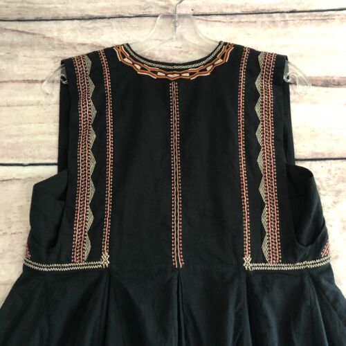 Top Isabel Marant Etoile 38 nero Barney ricamato plissettato cotone boho azteco - Foto 4 di 13