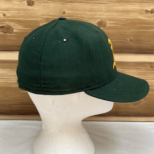 Cappello vintage Oakland Athletics aderente taglia 7 logo verde New Era 5950 lana uomo USA - Foto 6 di 12