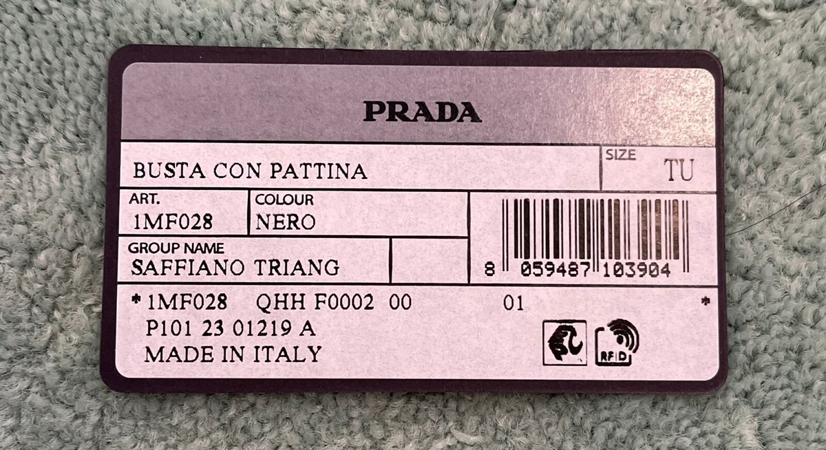 Prada Triangle Logo Saffiano Leather Card Holder in Black