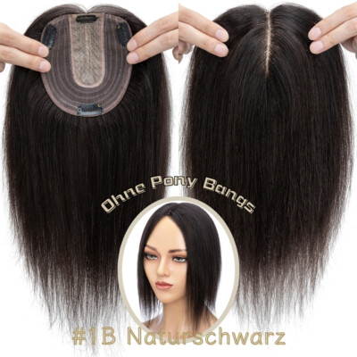 100% Clip In Toupet Haarteile Echthaar Topper Toupee Extensions Remy Human Hair