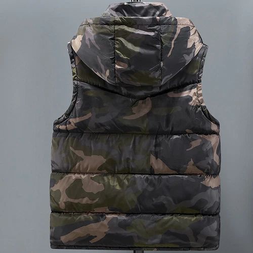 Herren Warm Wattierte Weste Gesteppt Camouflage Winterweste Ärmellose Jacke Top - Bild 10 von 18