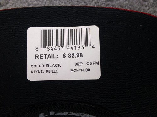 Indiana Hoosiers Men's Top of the World NCAA Flex Fit Hat Cap Black Red Back Hit - Picture 7 of 8