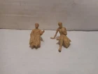 2 Vintage Marx Original Ben Hur Seated Sitting Roman Spectators 1959 2 in Tan Ex
