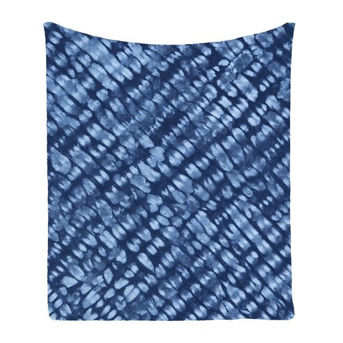 Tie Dye Blue Comfy Flannel Bedspread Sofa Throw Blanket Holiday Birthday Gift - Picture 11 of 24