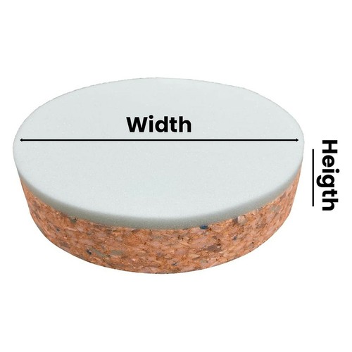 Upholstery Foam 2.5" High Density Thick Bonded Layer Round Cushion Seat Pad BLUE - Picture 6 of 7