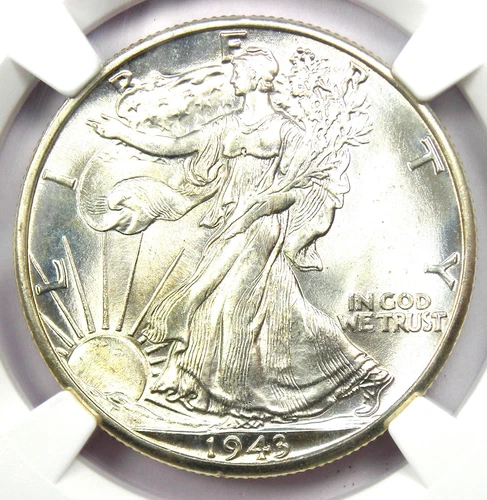 1943-D Walking Liberty Half Dollar 50C - NGC MS67+ Plus Grade - $1,650 Value!