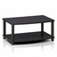 furinno turn-n-tube no tools 2-tier elevated tv stand, dark walnut
