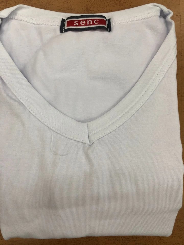 Senc Maglia in cotone bielastico sia a girocollo che a V Confezione da 3 pezzi - Immagine 3 di 4