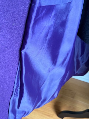 NWT $149 Ladies NY&Company Purple Wool BlendLined Coat Zipper Accent Pockets - Picture 15 of 18