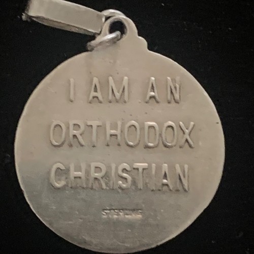 Vintage Christ The Teacher Orthodox Medal Pendant Christian Sterling Silver Icon - Picture 3 of 5